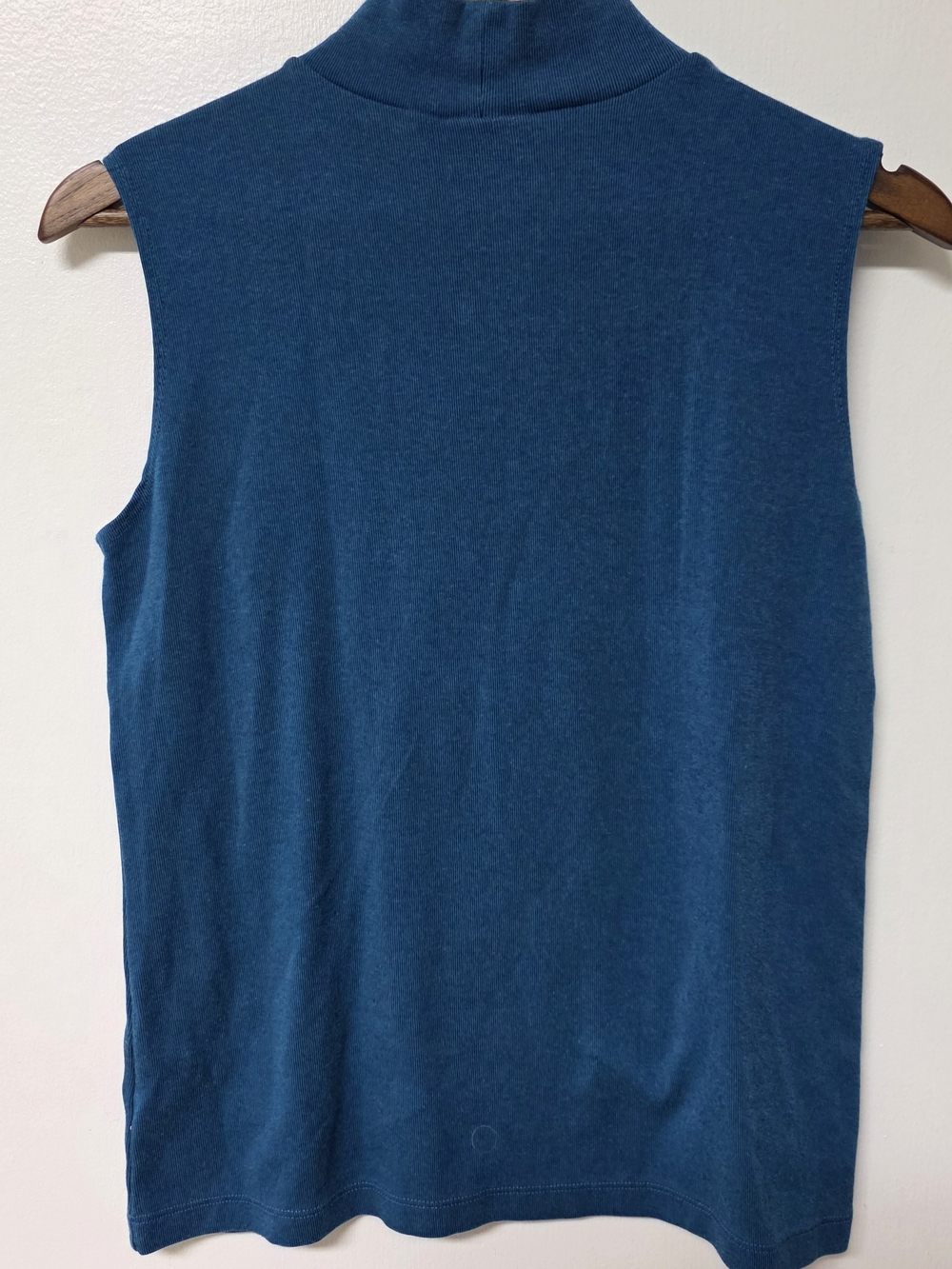 croft & barrow Teal Sleeveless Mock Neck Tank For Women - Picture 3 of 5